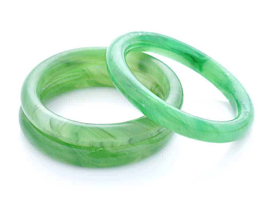 2 jade bracelets