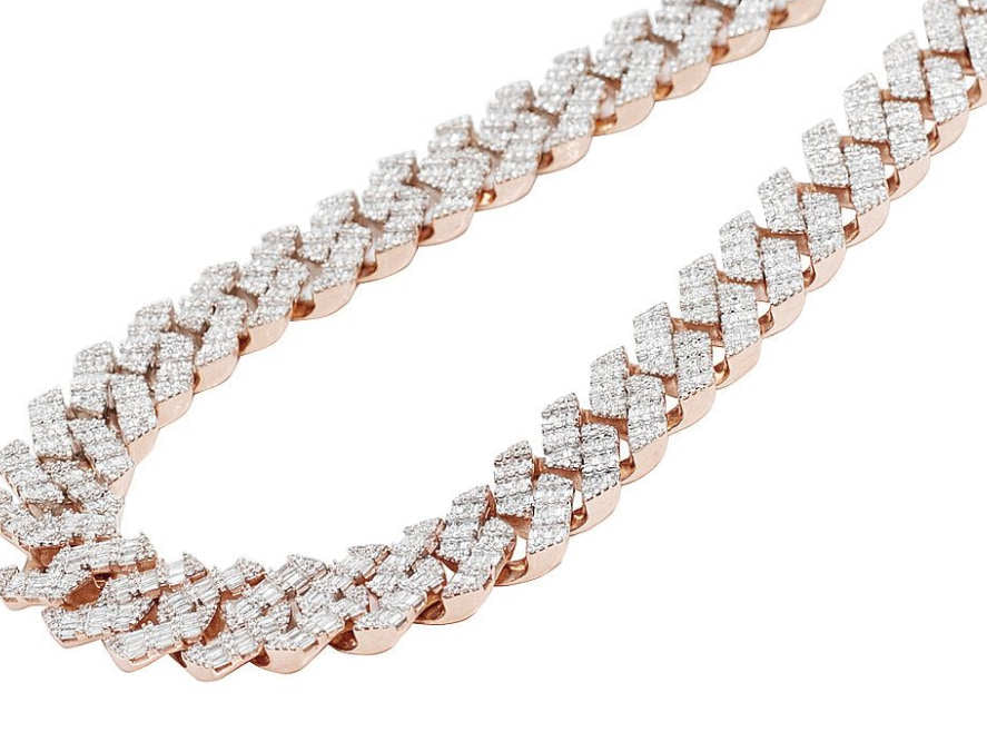 Most Popular Men's Gold Chain Links: iced cuban chain link