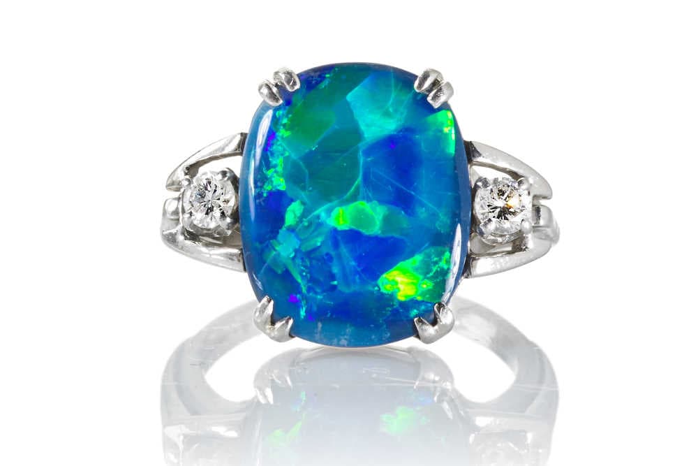 October birthstones - opal ring