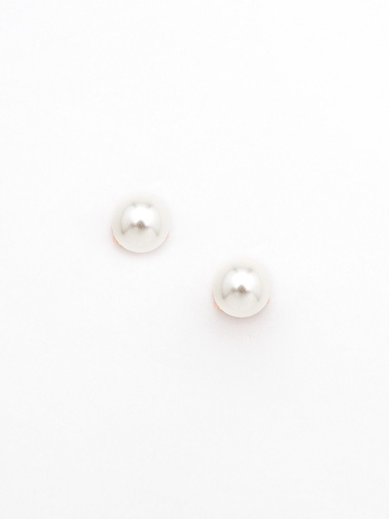 Polished Pearl Stud Earring