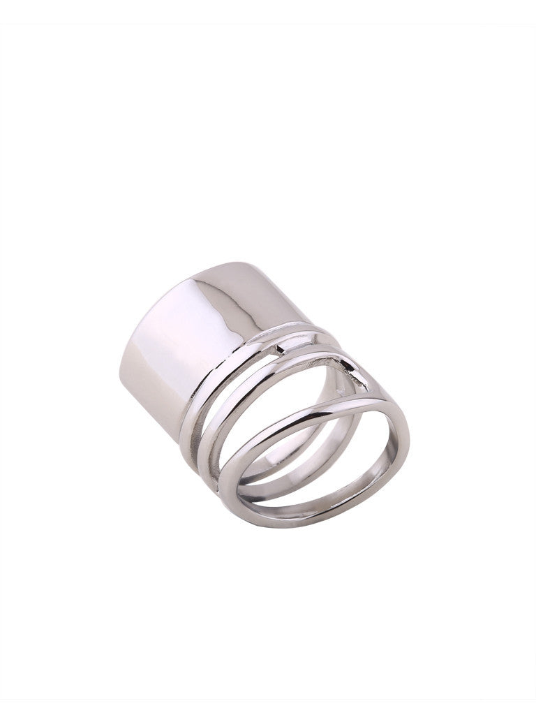 Coil Melt Ring - Silver