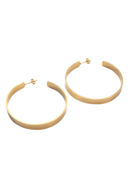 Matte Hoop Earrings - Gold
