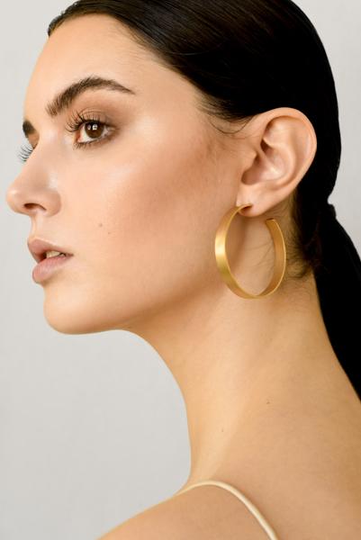 Buy Viraasi Golden Matte Finish Pearl Hoop Earrings for Girls and Women at  Amazonin